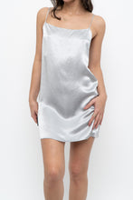 Load image into Gallery viewer, BABATON x Ice Blue Satin Mini Dress (XS, S)