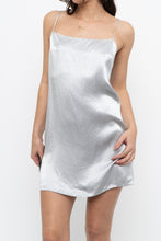 Load image into Gallery viewer, BABATON x Ice Blue Satin Mini Dress (XS, S)