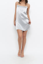Load image into Gallery viewer, BABATON x Ice Blue Satin Mini Dress (XS, S)