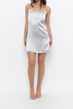 Load image into Gallery viewer, BABATON x Ice Blue Satin Mini Dress (XS, S)
