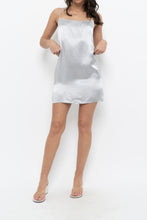 Load image into Gallery viewer, BABATON x Ice Blue Satin Mini Dress (XS, S)