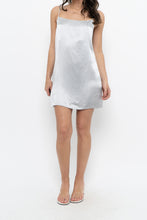 Load image into Gallery viewer, BABATON x Ice Blue Satin Mini Dress (XS, S)