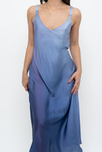 Load image into Gallery viewer, Vintage x JONES NY Blue Ombre Satin Maxi Dress (S, M)