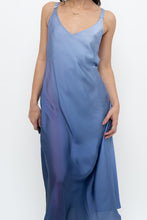 Load image into Gallery viewer, Vintage x JONES NY Blue Ombre Satin Maxi Dress (S, M)