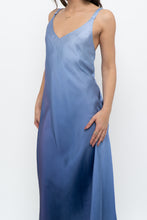 Load image into Gallery viewer, Vintage x JONES NY Blue Ombre Satin Maxi Dress (S, M)