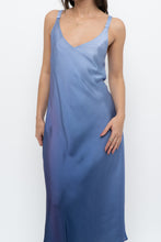 Load image into Gallery viewer, Vintage x JONES NY Blue Ombre Satin Maxi Dress (S, M)
