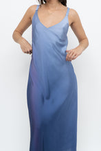 Load image into Gallery viewer, Vintage x JONES NY Blue Ombre Satin Maxi Dress (S, M)