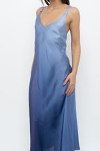 Load image into Gallery viewer, Vintage x JONES NY Blue Ombre Satin Maxi Dress (S, M)
