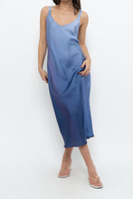 Load image into Gallery viewer, Vintage x JONES NY Blue Ombre Satin Maxi Dress (S, M)