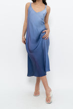 Load image into Gallery viewer, Vintage x JONES NY Blue Ombre Satin Maxi Dress (S, M)