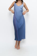 Load image into Gallery viewer, Vintage x JONES NY Blue Ombre Satin Maxi Dress (S, M)