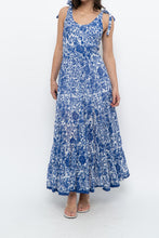 Load image into Gallery viewer, FREE PEOPLE x Blue, White Bohemian Cotton Maxi Dress (S, M)