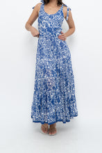 Load image into Gallery viewer, FREE PEOPLE x Blue, White Bohemian Cotton Maxi Dress (S, M)