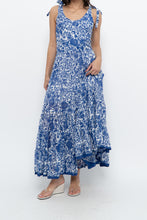 Load image into Gallery viewer, FREE PEOPLE x Blue, White Bohemian Cotton Maxi Dress (S, M)
