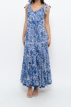 Load image into Gallery viewer, FREE PEOPLE x Blue, White Bohemian Cotton Maxi Dress (S, M)