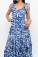 Load image into Gallery viewer, FREE PEOPLE x Blue, White Bohemian Cotton Maxi Dress (S, M)