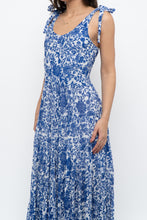 Load image into Gallery viewer, FREE PEOPLE x Blue, White Bohemian Cotton Maxi Dress (S, M)