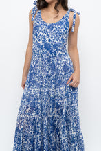 Load image into Gallery viewer, FREE PEOPLE x Blue, White Bohemian Cotton Maxi Dress (S, M)