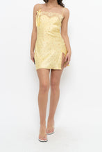 Load image into Gallery viewer, Vintage x VICTORIA'S SECRET Yellow Floral Lace Satin Mini Dress (XS)