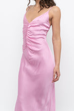 Load image into Gallery viewer, ASTR x Bubblegum Pink Cinched Satin Midi Dress (S)