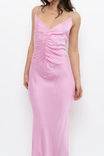 Load image into Gallery viewer, ASTR x Bubblegum Pink Cinched Satin Midi Dress (S)