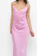 Load image into Gallery viewer, ASTR x Bubblegum Pink Cinched Satin Midi Dress (S)