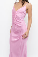 Load image into Gallery viewer, ASTR x Bubblegum Pink Cinched Satin Midi Dress (S)