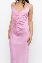 Load image into Gallery viewer, ASTR x Bubblegum Pink Cinched Satin Midi Dress (S)
