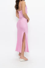 Load image into Gallery viewer, ASTR x Bubblegum Pink Cinched Satin Midi Dress (S)