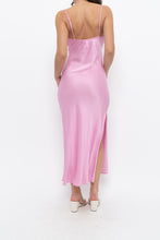 Load image into Gallery viewer, ASTR x Bubblegum Pink Cinched Satin Midi Dress (S)