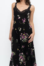 Load image into Gallery viewer, Vintage x OSCAR DE LA RENTA Pink Label Black Floral Lace Sem-sheer Midi Dress (S)