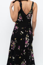 Load image into Gallery viewer, Vintage x OSCAR DE LA RENTA Pink Label Black Floral Lace Sem-sheer Midi Dress (S)