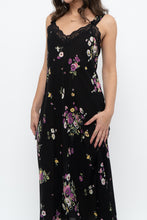 Load image into Gallery viewer, Vintage x OSCAR DE LA RENTA Pink Label Black Floral Lace Sem-sheer Midi Dress (S)