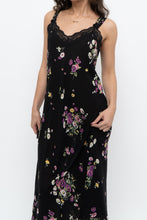 Load image into Gallery viewer, Vintage x OSCAR DE LA RENTA Pink Label Black Floral Lace Sem-sheer Midi Dress (S)