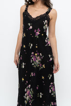 Load image into Gallery viewer, Vintage x OSCAR DE LA RENTA Pink Label Black Floral Lace Sem-sheer Midi Dress (S)