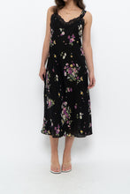 Load image into Gallery viewer, Vintage x OSCAR DE LA RENTA Pink Label Black Floral Lace Sem-sheer Midi Dress (S)
