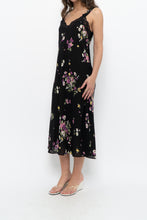 Load image into Gallery viewer, Vintage x OSCAR DE LA RENTA Pink Label Black Floral Lace Sem-sheer Midi Dress (S)