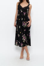 Load image into Gallery viewer, Vintage x OSCAR DE LA RENTA Pink Label Black Floral Lace Sem-sheer Midi Dress (S)