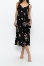Load image into Gallery viewer, Vintage x OSCAR DE LA RENTA Pink Label Black Floral Lace Sem-sheer Midi Dress (S)