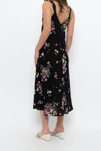 Load image into Gallery viewer, Vintage x OSCAR DE LA RENTA Pink Label Black Floral Lace Sem-sheer Midi Dress (S)