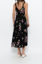 Load image into Gallery viewer, Vintage x OSCAR DE LA RENTA Pink Label Black Floral Lace Sem-sheer Midi Dress (S)