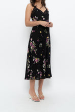Load image into Gallery viewer, Vintage x OSCAR DE LA RENTA Pink Label Black Floral Lace Sem-sheer Midi Dress (S)