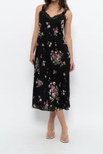 Load image into Gallery viewer, Vintage x OSCAR DE LA RENTA Pink Label Black Floral Lace Sem-sheer Midi Dress (S)