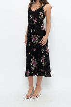 Load image into Gallery viewer, Vintage x OSCAR DE LA RENTA Pink Label Black Floral Lace Sem-sheer Midi Dress (S)