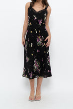 Load image into Gallery viewer, Vintage x OSCAR DE LA RENTA Pink Label Black Floral Lace Sem-sheer Midi Dress (S)