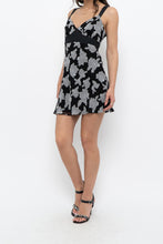 Load image into Gallery viewer, Vintage x JACOB Black, Grey Silk Mini Dress (S)
