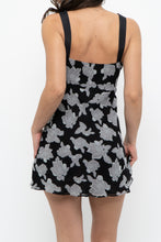 Load image into Gallery viewer, Vintage x JACOB Black, Grey Silk Mini Dress (S)