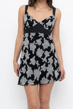 Load image into Gallery viewer, Vintage x JACOB Black, Grey Silk Mini Dress (S)