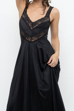 Load image into Gallery viewer, Vintage x Black Lace Maxi Sleep Dress (XS)