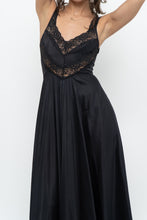 Load image into Gallery viewer, Vintage x Black Lace Maxi Sleep Dress (XS)